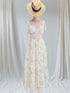 Spring Embroider Tie Straps Tiered Sundresses